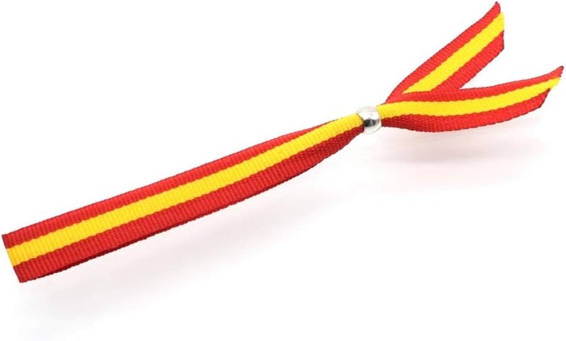 BDM Men's and women's fabric bracelet with the flag of Spain and adjustable closure, car hanger, bag, backpack... 10 mm - Image 5